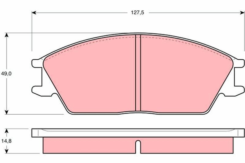 Комплект гальмівних накладок, дискове гальмо TRW GDB373