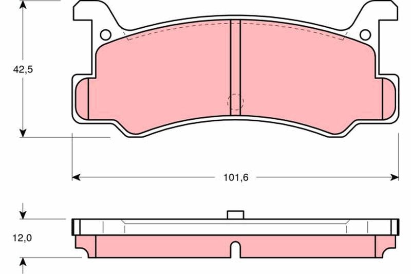 Brake Pad Set, disc brake TRW GDB375