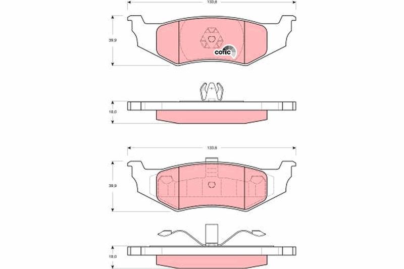 Brake Pad Set, disc brake TRW GDB4119