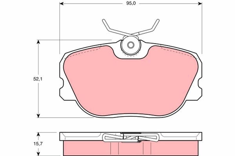 Brake Pad Set, disc brake TRW GDB493