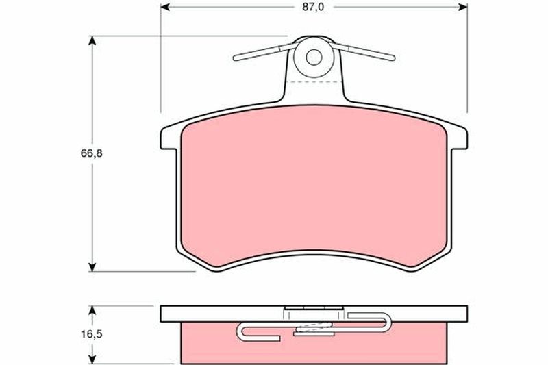 Brake Pad Set, disc brake TRW GDB814