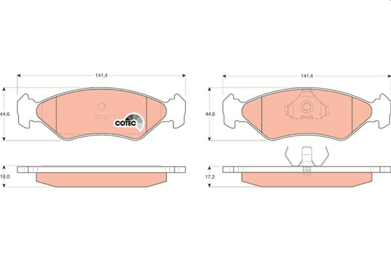 Brake Pad Set, disc brake TRW GDB953