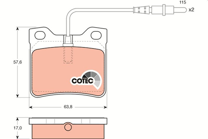 Brake Pad Set, disc brake TRW GDB985