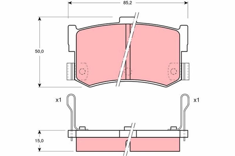 Brake Pad Set, disc brake TRW GDB994