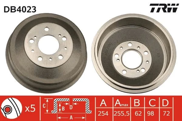 Brake Drum TRW DB4023