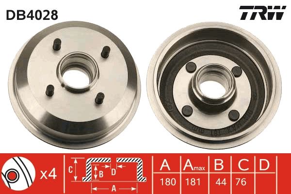 Brake Drum TRW DB4028