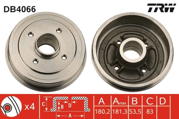 Гальмівний барабан TRW DB4066