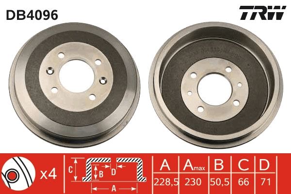 Brake Drum TRW DB4096