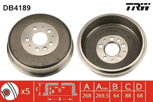 Гальмівний барабан TRW DB4189