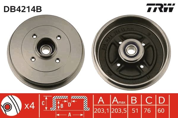 Brake Drum TRW DB4214B