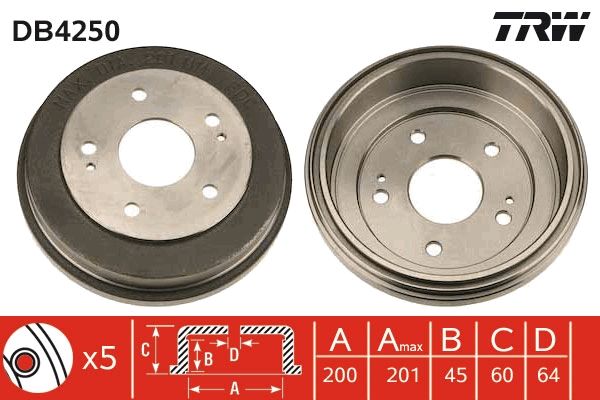 Brake Drum TRW DB4250