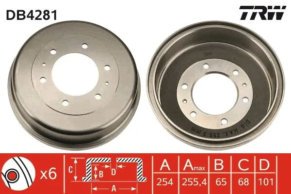 Brake Drum TRW DB4281