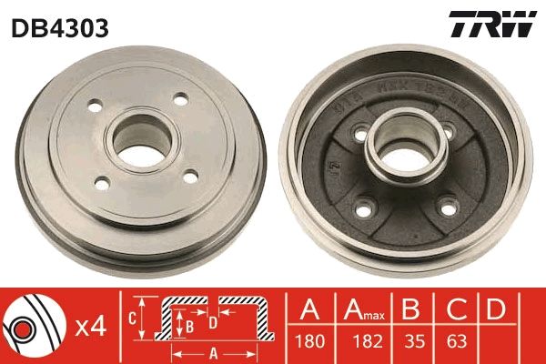 Brake Drum TRW DB4303