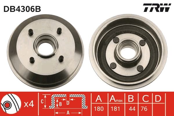 Brake Drum TRW DB4306B