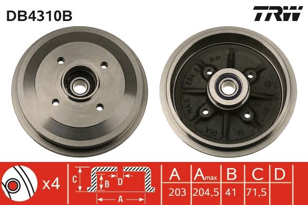 Brake Drum TRW DB4310B