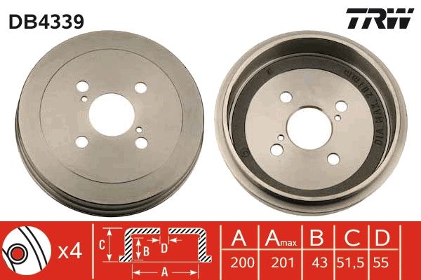 Brake Drum TRW DB4339