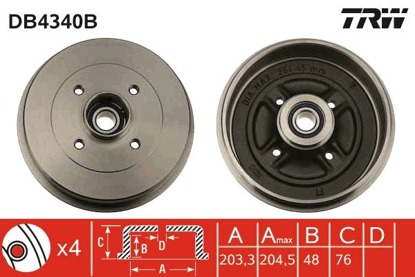 Гальмівний барабан TRW DB4340B