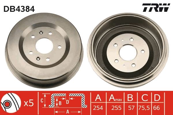 Brake Drum TRW DB4384