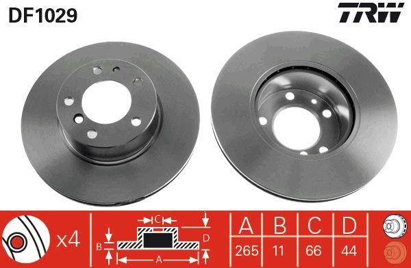 Brake Disc TRW DF1029