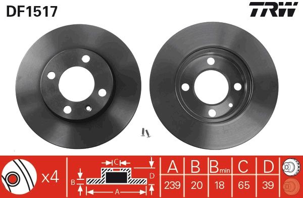 Brake Disc TRW DF1517