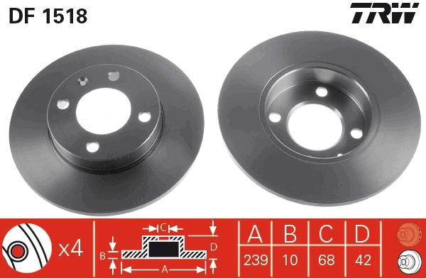 Brake Disc TRW DF1518