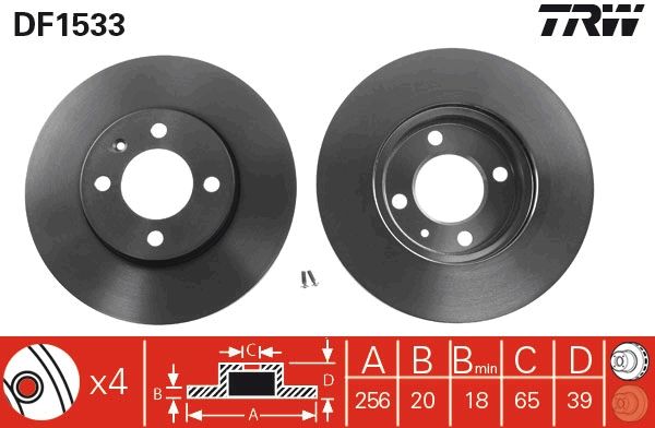 Brake Disc TRW DF1533