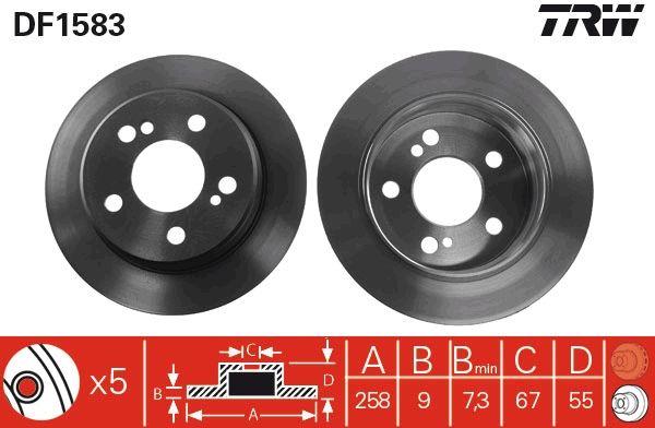 Brake Disc TRW DF1583