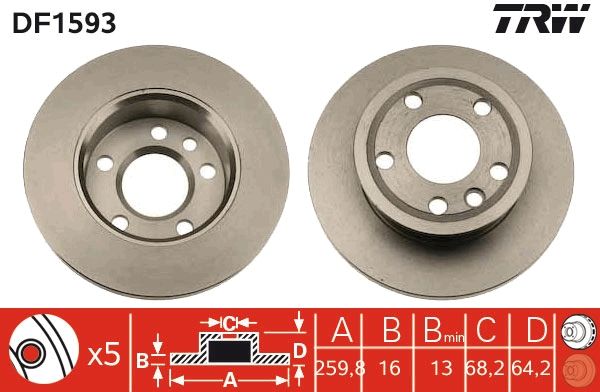 Brake Disc TRW DF1593