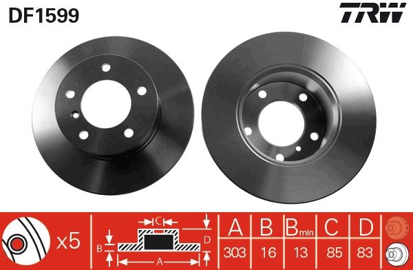 Brake Disc TRW DF1599