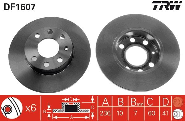 Brake Disc TRW DF1607