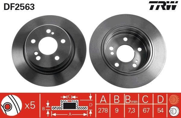 Brake Disc TRW DF2563