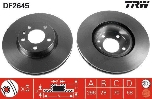 Brake Disc TRW DF2645