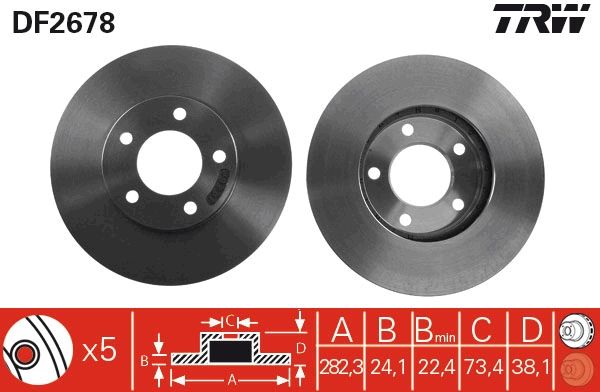 Brake Disc TRW DF2678