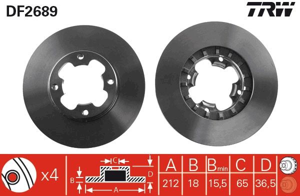 Brake Disc TRW DF2689