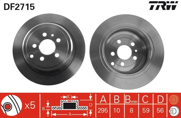 Brake Disc TRW DF2715