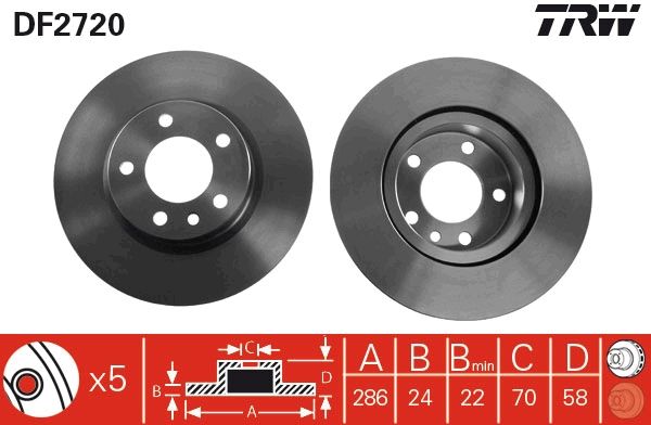 Brake Disc TRW DF2720