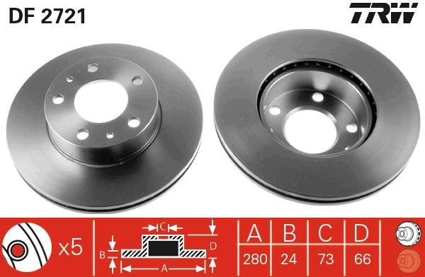 Brake Disc TRW DF2721