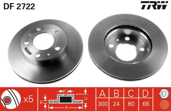 Brake Disc TRW DF2722