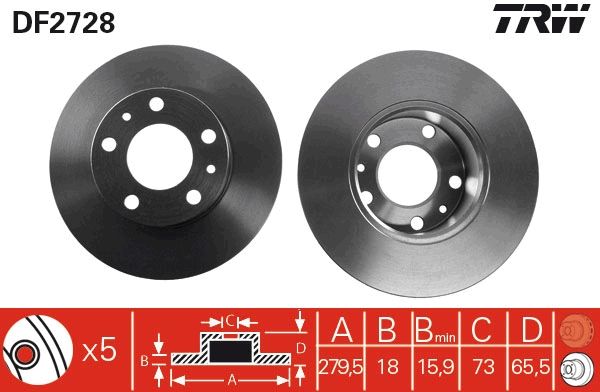 Brake Disc TRW DF2728