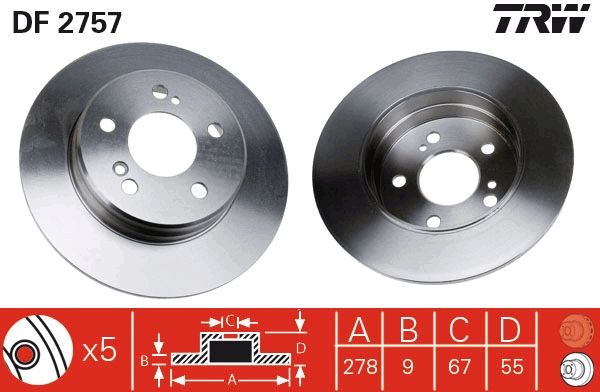 Brake Disc TRW DF2757