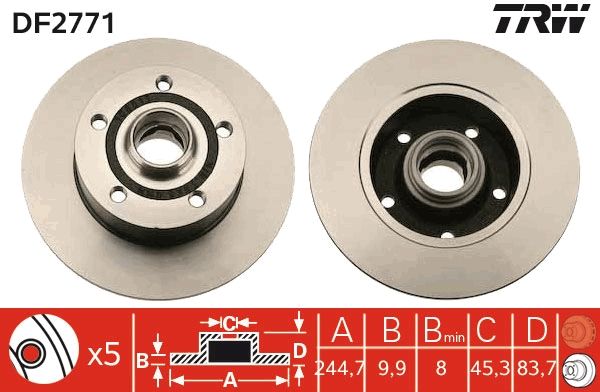 Brake Disc TRW DF2771