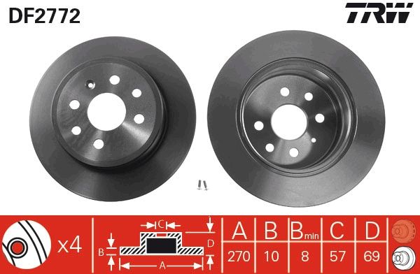 Brake Disc TRW DF2772