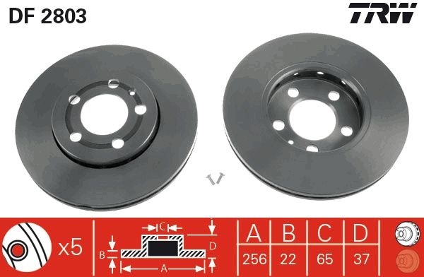 Brake Disc TRW DF2803