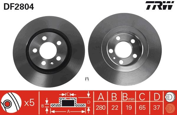 Brake Disc TRW DF2804