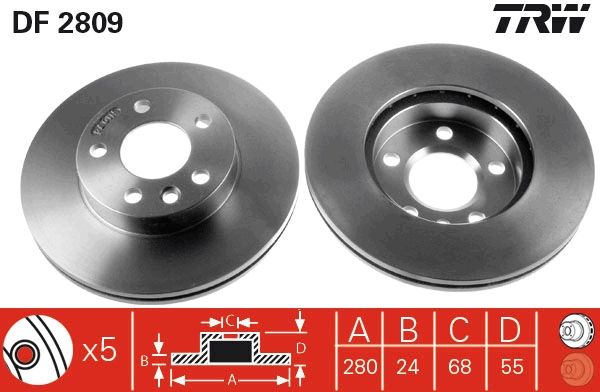 Brake Disc TRW DF2809
