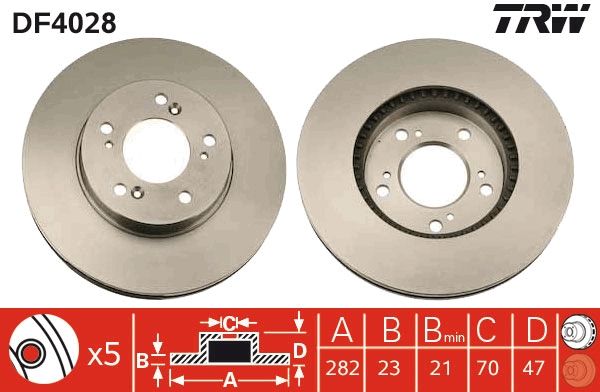 Brake Disc TRW DF4028