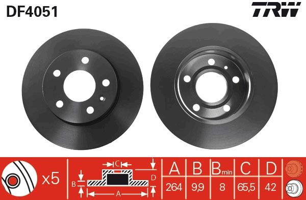 Brake Disc TRW DF4051