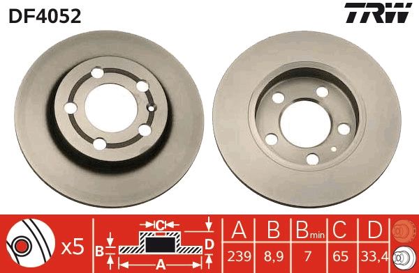 Brake Disc TRW DF4052