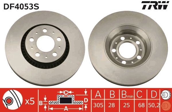 Brake Disc TRW DF4053S