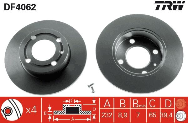 Brake Disc TRW DF4062